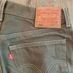 Vintage green Levi’s.